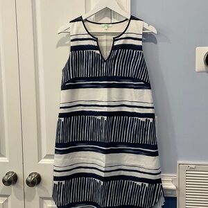 Jade Navy and White Striped Dress